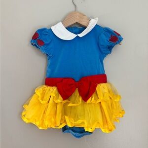 Disney Princess Snow White Baby Dress 12M Tulle Party Bow Blue Sparkle Coquette